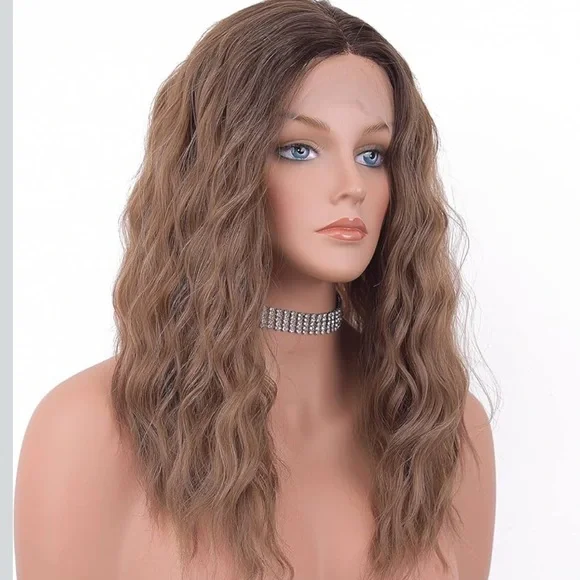 18 “ BROWN OMBRE WAVY LACE FRONT WIG *NEW*